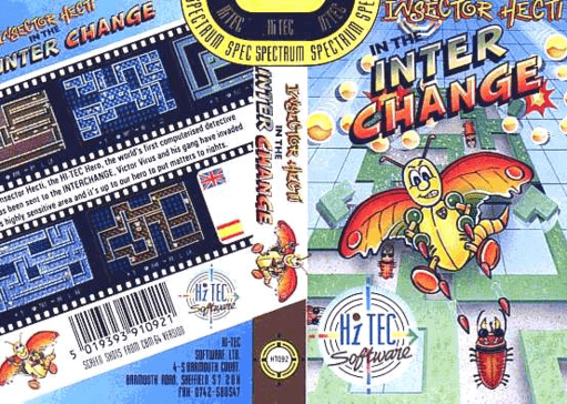 Insector Hecti in the Interchange box art for ZX Spectrum